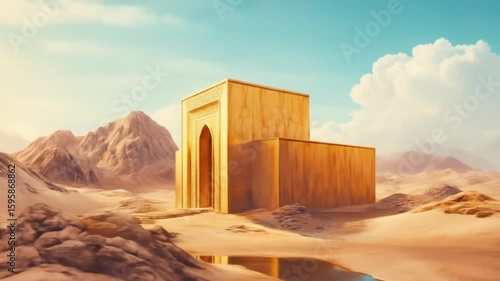 Golden Desert Oasis