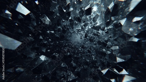 Abstract Dark Geometric Shattered Tunnel
