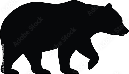 Black bear mammal wildlife animal vector silhouette illustration outline