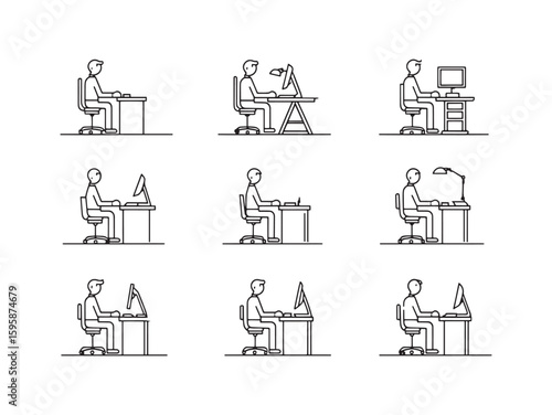 Architect at Desk Designing Dreams Building Futures Daily