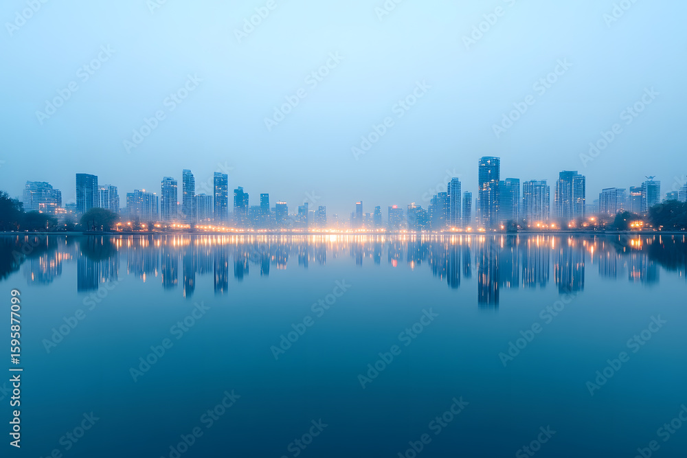 Fototapeta premium city skyline at night