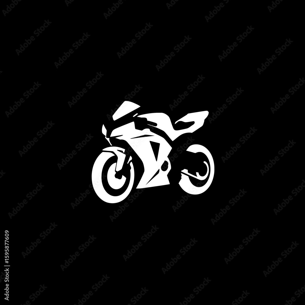 Fototapeta premium Silhouette motorcycle design shines boldly against a stark backdrop