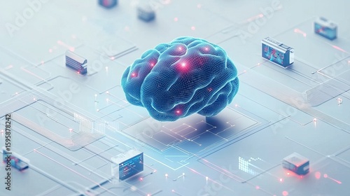 Big Data Flow & AI Technology â€“ Digital Information Network, Futuristic Innovation 