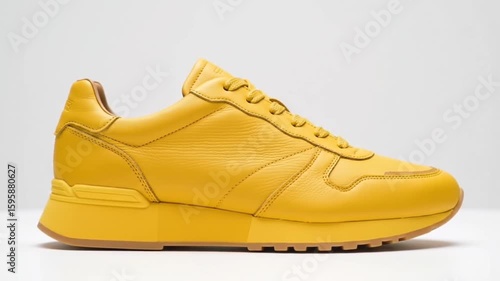 Yellow boot isolated on white background 