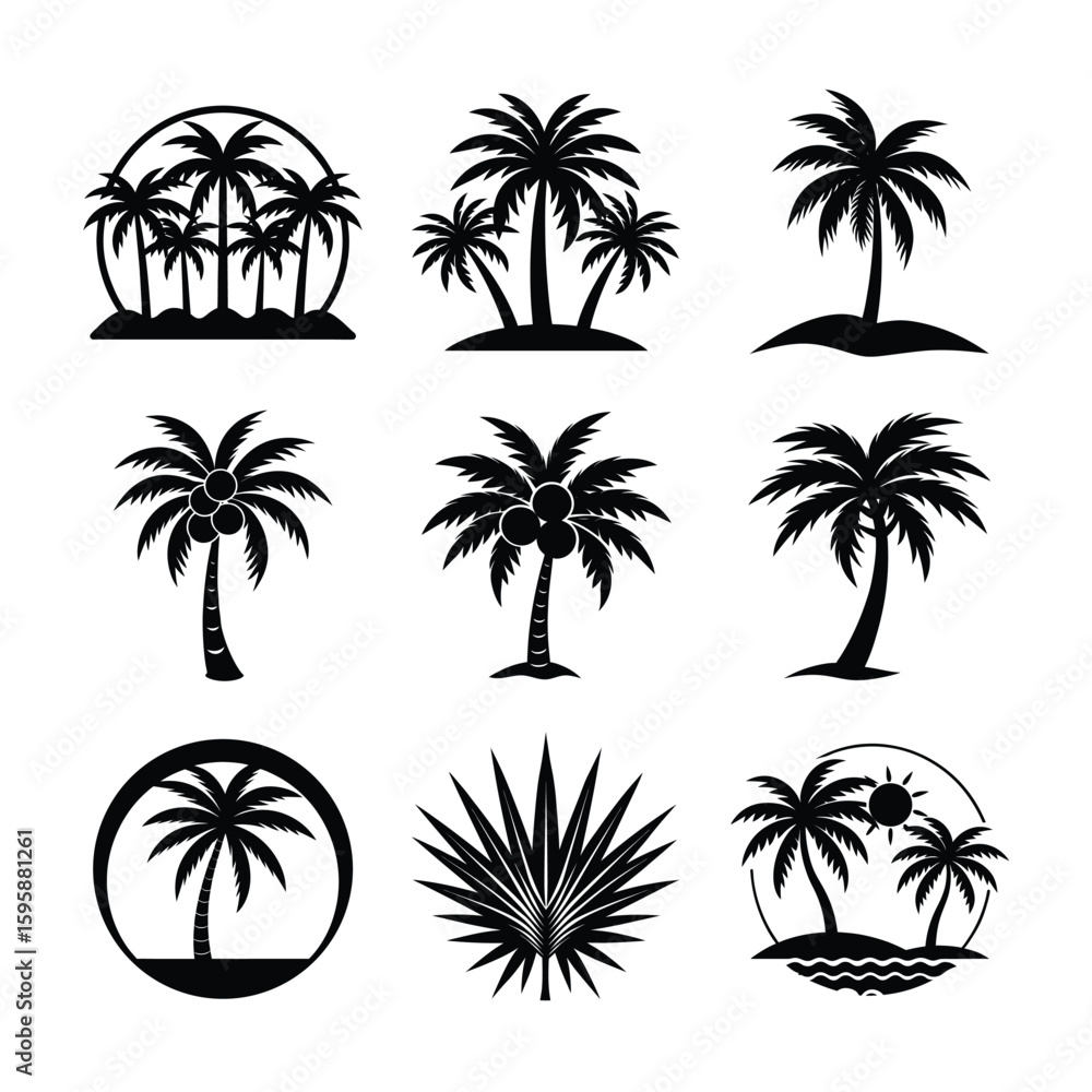 Obraz premium Tree Silhouette Vector Simple and Clean Design
