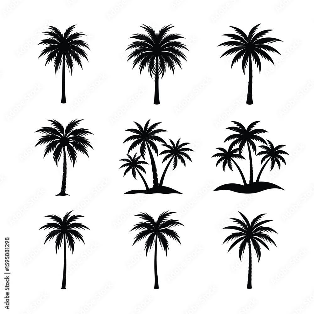 Obraz premium Tree Silhouette Vector Simple and Clean Design