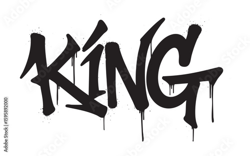 king word graffiti tag vector illustration