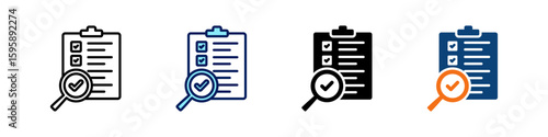 Investigation All In One Icon Multi Styles Vector Set