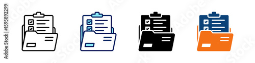 Documentation All In One Icon Multi Styles Vector Set