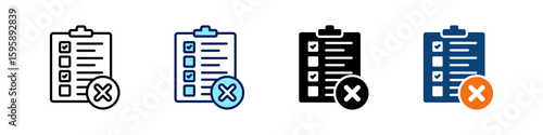 Incomplete All In One Icon Multi Styles Vector Set