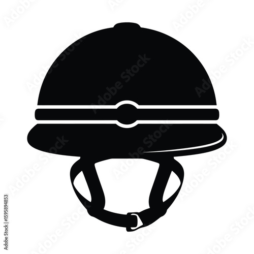 Black Riding Helmet Silhouette: Equestrian Sport, Safety, and Protection Gear