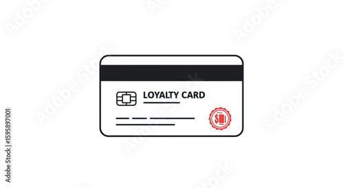 Loyalty Card Icon Illustration