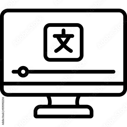 language video edication icon