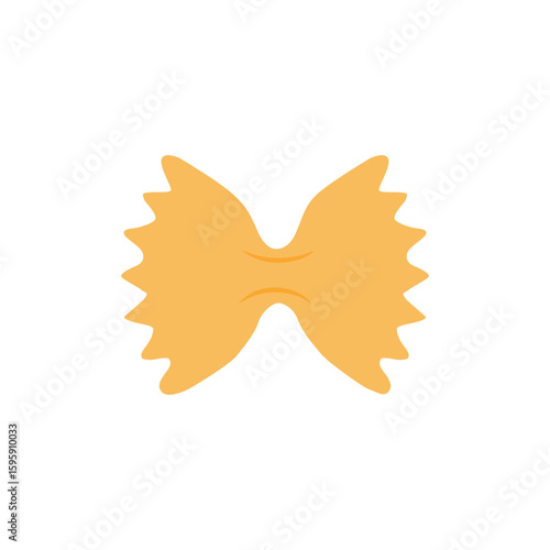 Farfalle Pasta Isolated on White Background