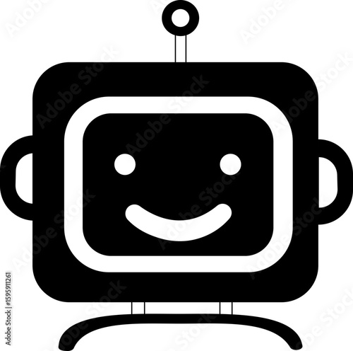 Chatbot icon.Artificial Intelligence machine Learning and chat bot.Ai chatbot icon featuring communication and translation symbols., Outline Symbol Vector Illustration.chatbot ai with a robot.