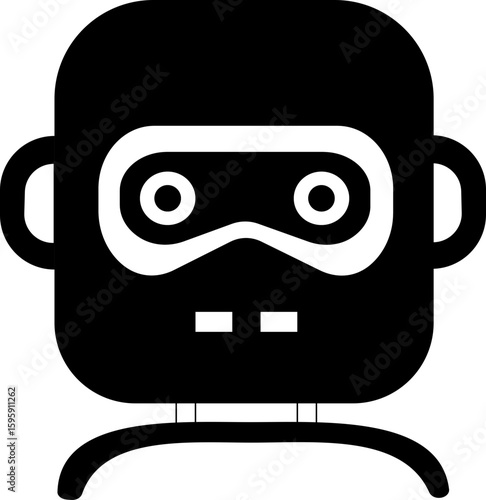 Chatbot icon.Artificial Intelligence machine Learning and chat bot.Ai chatbot icon featuring communication and translation symbols., Outline Symbol Vector Illustration.chatbot ai with a robot.