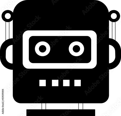 Chatbot icon.Artificial Intelligence machine Learning and chat bot.Ai chatbot icon featuring communication and translation symbols., Outline Symbol Vector Illustration.chatbot ai with a robot.