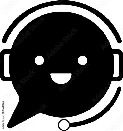 Chatbot icon.Artificial Intelligence machine Learning and chat bot.Ai chatbot icon featuring communication and translation symbols., Outline Symbol Vector Illustration.chatbot ai with a robot.