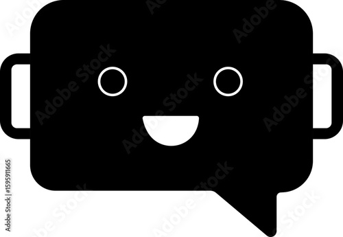 Chatbot icon.Artificial Intelligence machine Learning and chat bot.Ai chatbot icon featuring communication and translation symbols., Outline Symbol Vector Illustration.chatbot ai with a robot.