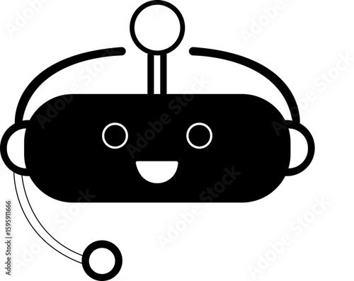 Chatbot icon.Artificial Intelligence machine Learning and chat bot.Ai chatbot icon featuring communication and translation symbols., Outline Symbol Vector Illustration.chatbot ai with a robot.