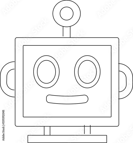 Chatbot icon.Artificial Intelligence machine Learning and chat bot.Ai chatbot icon featuring communication and translation symbols., Outline Symbol Vector Illustration.chatbot ai with a robot.