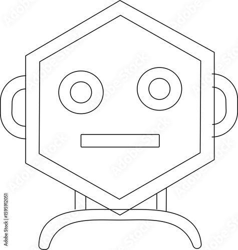 Chatbot icon.Artificial Intelligence machine Learning and chat bot.Ai chatbot icon featuring communication and translation symbols., Outline Symbol Vector Illustration.chatbot ai with a robot.