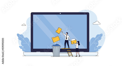 Efficient digital data organization and decluttering for improved workflow and productivity