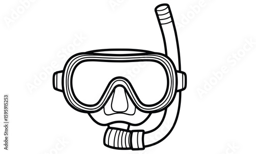 Scuba Gear: A detailed illustration of scuba diving equipment, ready to explore the mysteries beneath the water's surface, capturing a sense of underwater adventure.