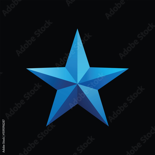 3D Five Pointed Star Design