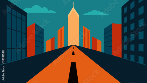 worms eye view tall buildings city skyline