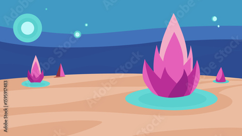 fantasy shore sand shaped like petals