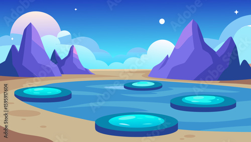 mystic tide pools opal stones reflection