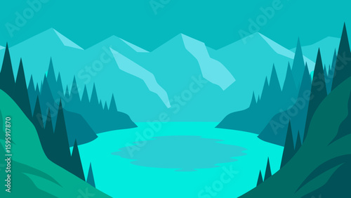 hidden turquoise lake valley surrounded forest