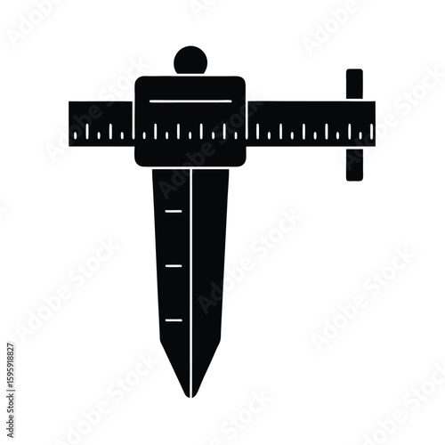vector illustration of a measuring caliper