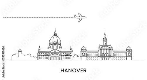 Hanover Skyline Germany Cityscape Airport.