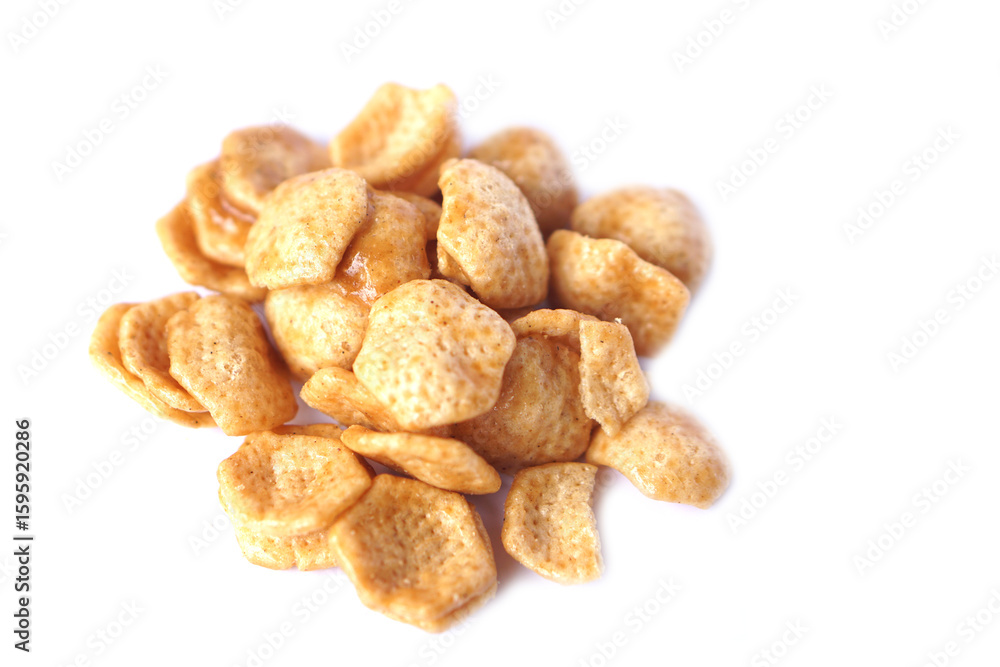 custom made wallpaper toronto digitalA tempting pile of crispy caramel-coated snacks on a clean white background. Perfect for fun snacking moments, parties, or movie nights. Crunchy, sweet, and utterly irresistible — a treat for all ages