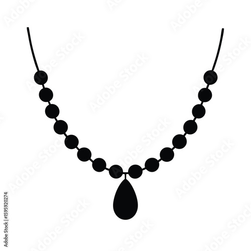 bead string vector illustration