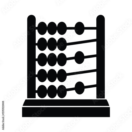old abacus isolated on white background