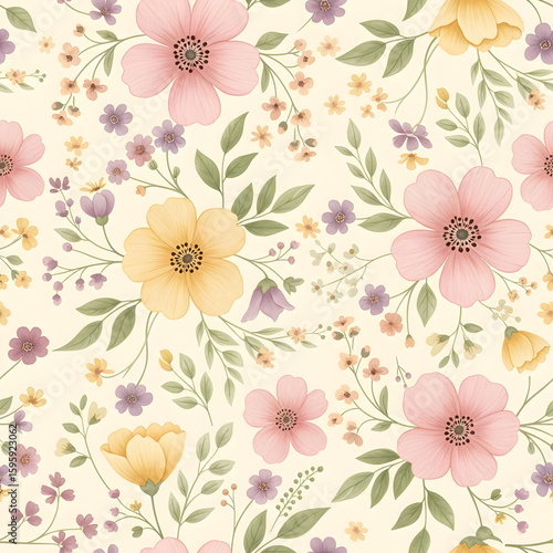 Vintage Floral Seamless Pattern