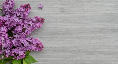 lilac flowers on wooden background, Ai generate, Ai generative