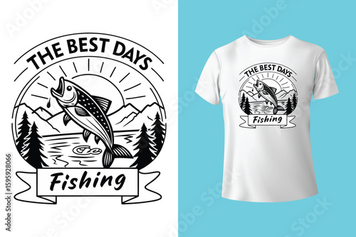 Fishing t shirt design