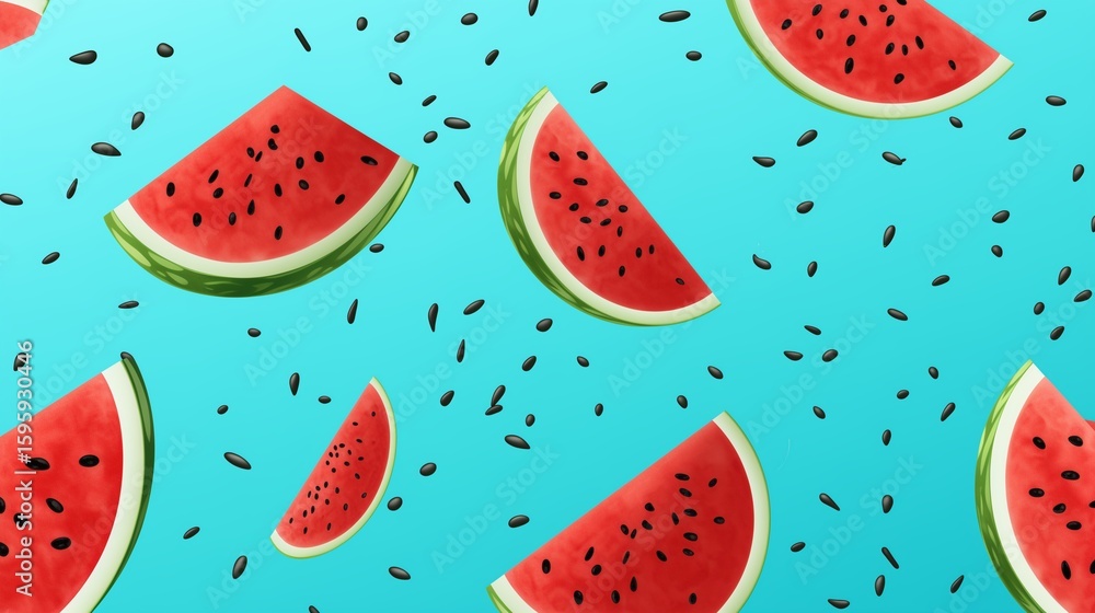 Watermelon Wallpaper. Close-up of fresh watermelon texture with dewdrops, highlighting vivid colors and natural patterns Watermelon Wallpaper. Close-up of fresh watermelon texture with dewdrops, highlighting vivid colors and natural patterns