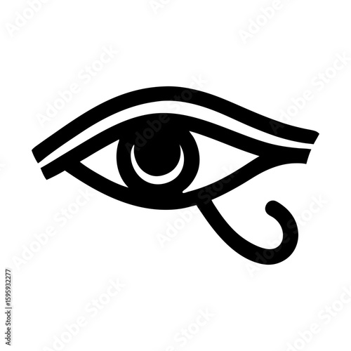 Eye of horus symbol ancient egyptian amulet protection vector silhouette