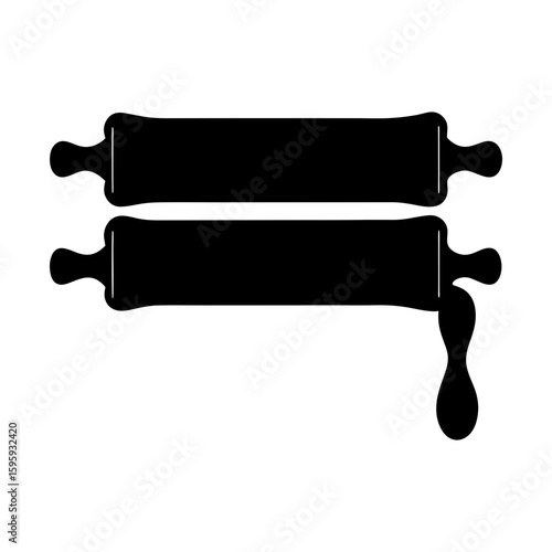Rolling pin pastry kitchen utensil cooking baking equipment tool silhouette