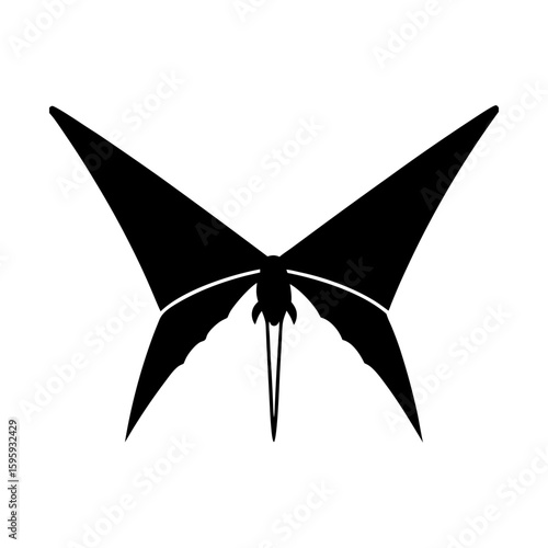 Winged insect moth vector design silhouette graphic illustration