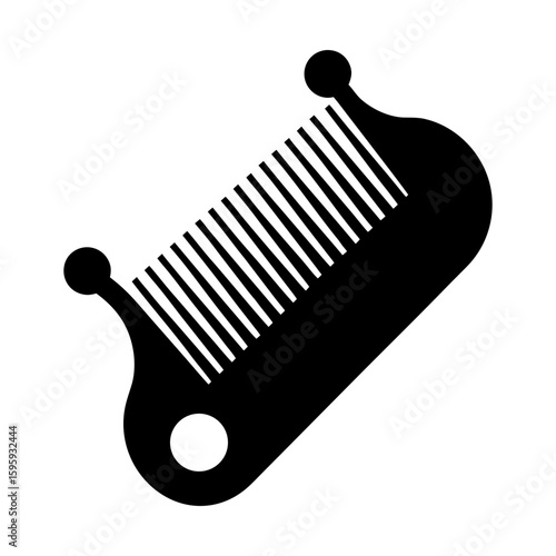 Hair comb grooming accessory styling tool beauty salon design silhouette