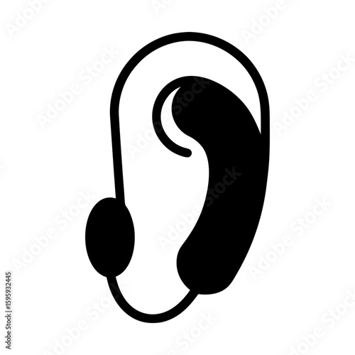 Hearing aid device sound amplifier listening assistance support silhouette