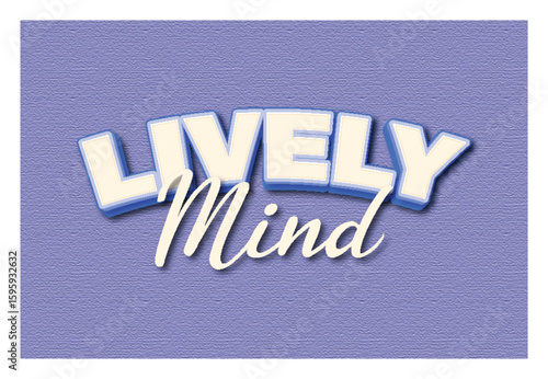 Lively Mind 3D Editable Text Effect on Purple Fabric Background