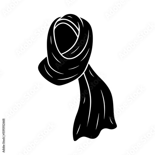 Elegant fashion accessory scarf apparel stylish winter wear silhouette