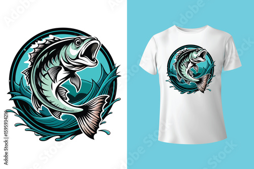 Fishing t-shirt design bundle, Fishing vintage t-shirt collection, vintage fishing t-shirt set graphic illustration, Fishing vector emblem